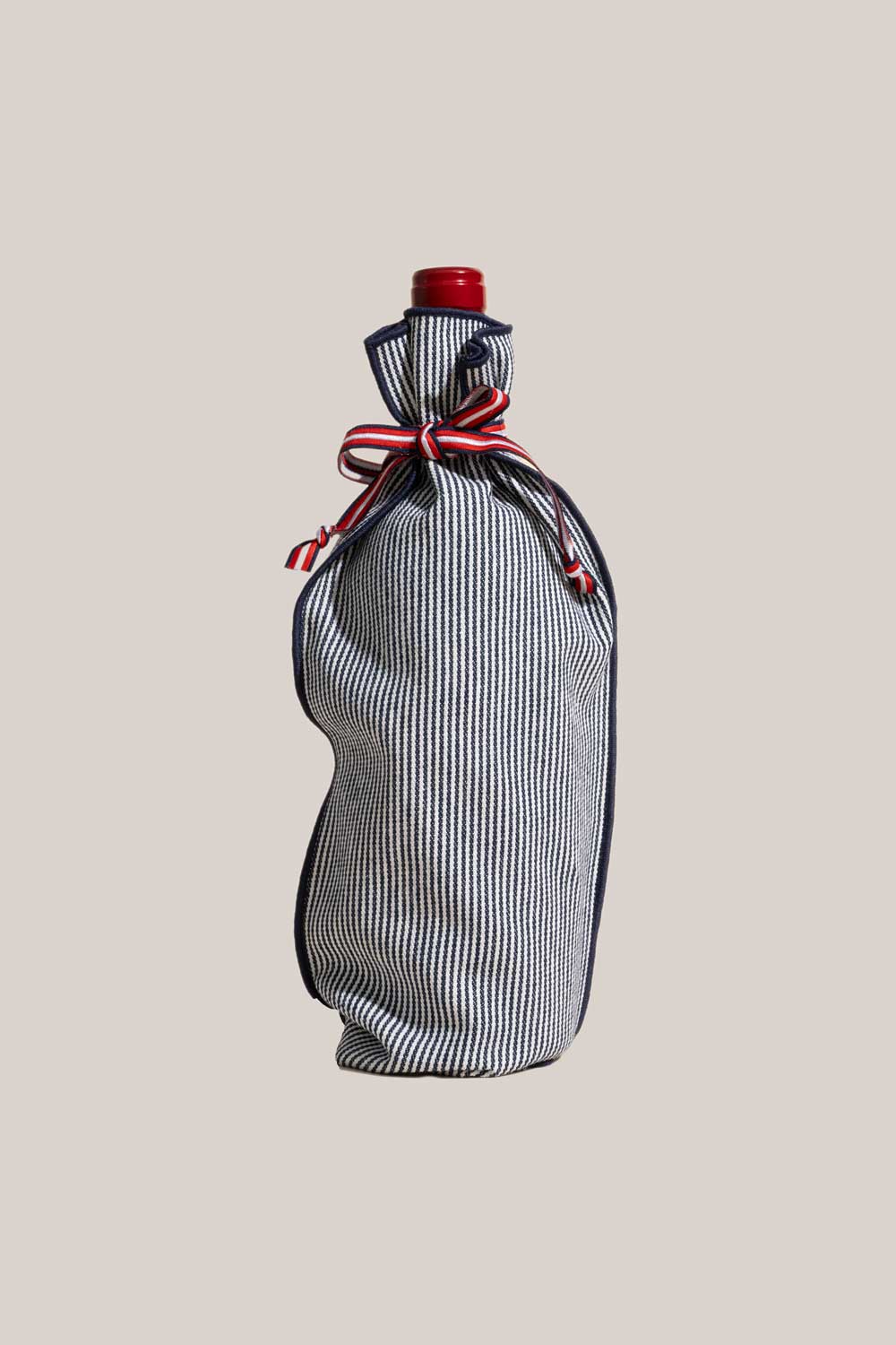 Striped Wine Bag