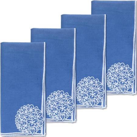 Hydrangea Linen Dinner Napkins