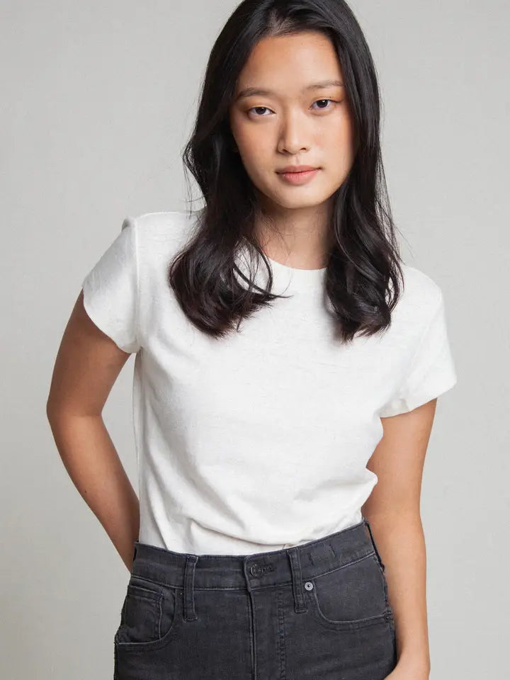 Embroidered ACK Tee- White